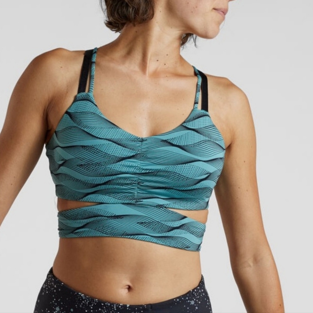 Handful High Impact Sports Bra size Small S-‎ Bound & Determined teal Black